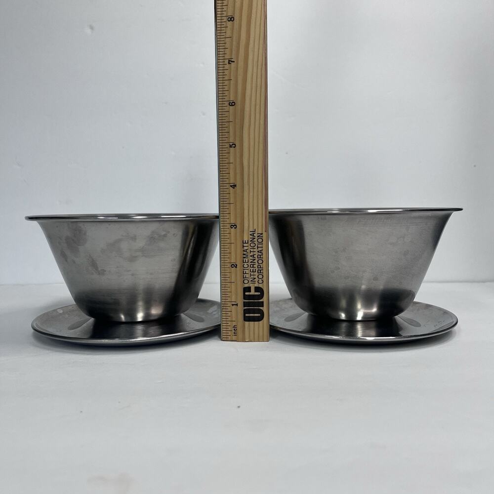 vintage stainless steel leonard silver korea gravy boat sauce thanksgiving - Picture 6 of 6